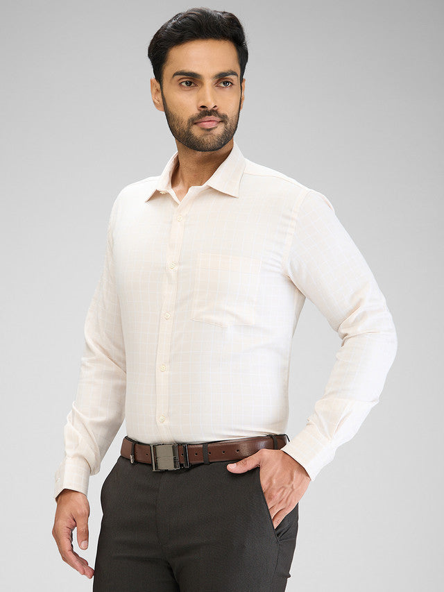 Park Avenue Beige Formal Shirt