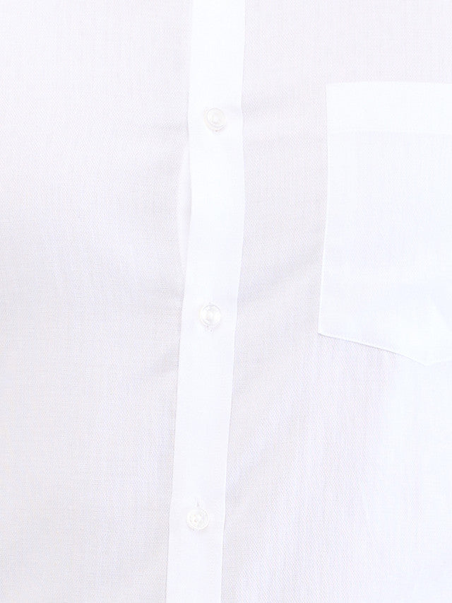 Park Avenue White Structure Slim Fit Cotton Formal Shirt