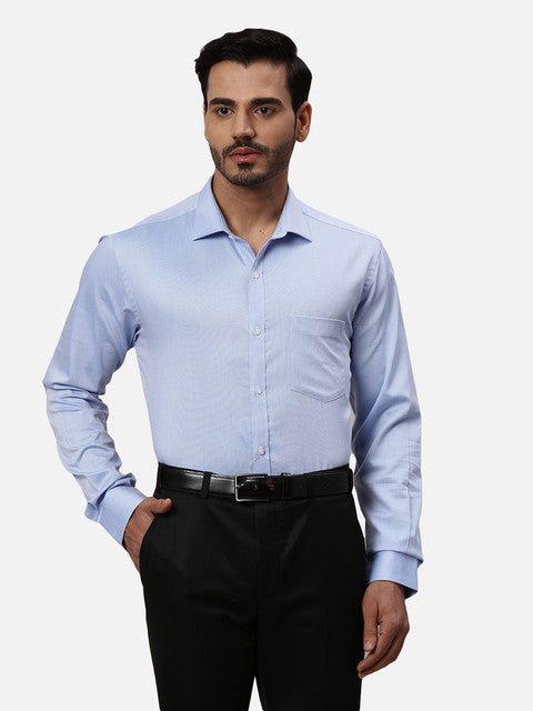 Park Avenue Blue Formal Shirts