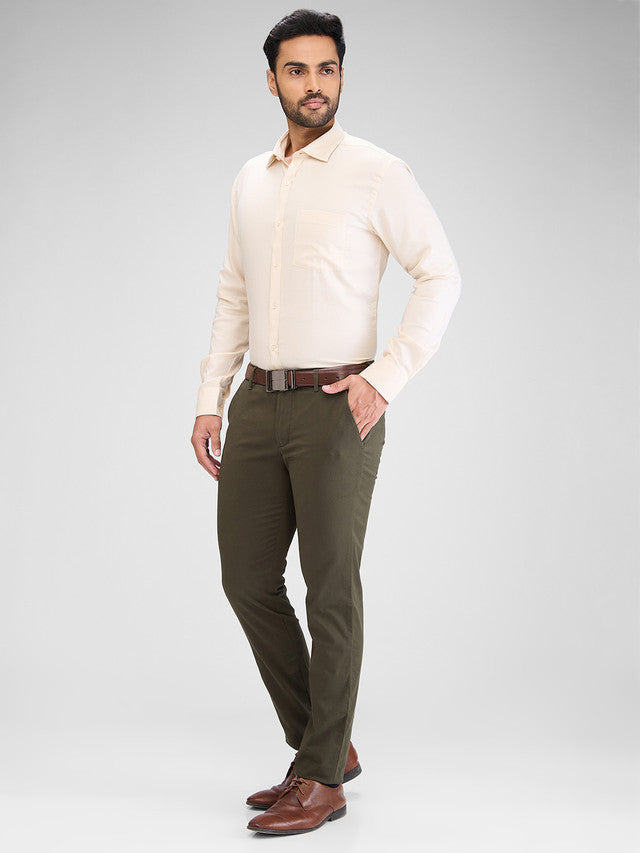 Park Avenue Beige Formal Shirt