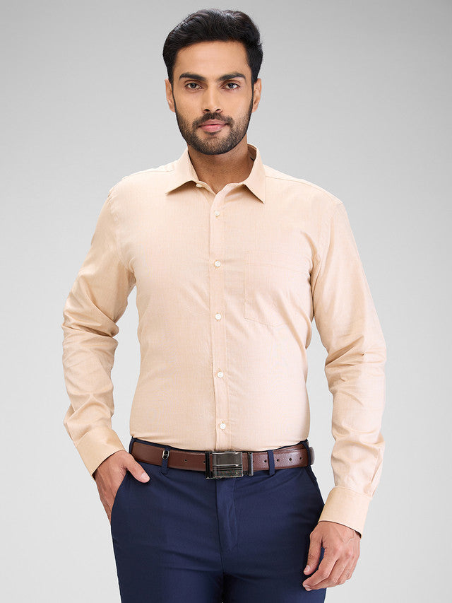 Park Avenue Beige Formal Shirt