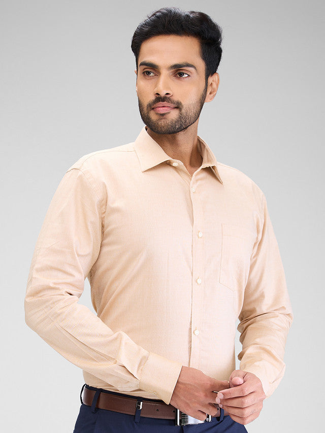 Park Avenue Beige Formal Shirt