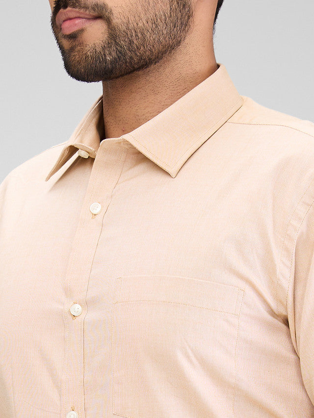 Park Avenue Beige Formal Shirt