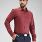 Park Avenue Maroon Formal Shirt