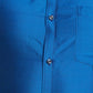 Park Avenue Men Blue Solid Slim Fit Full Sleeve Semi Cut Away Collar Shirt