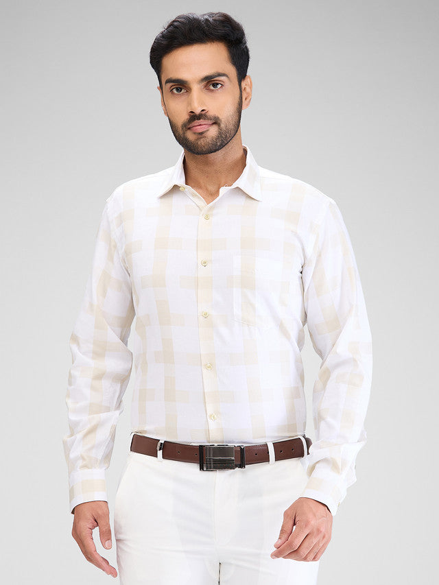 Park Avenue Beige Formal Shirt