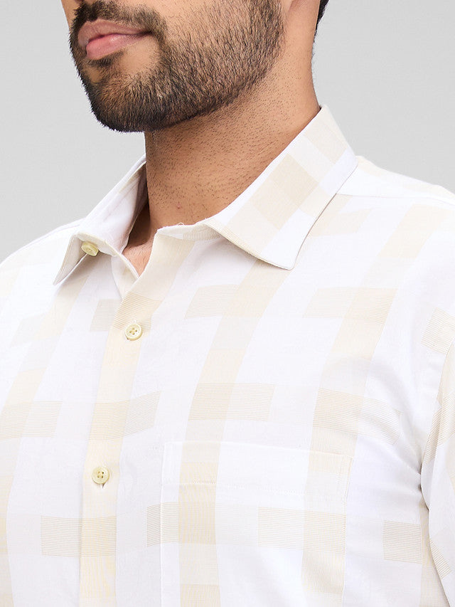 Park Avenue Beige Formal Shirt