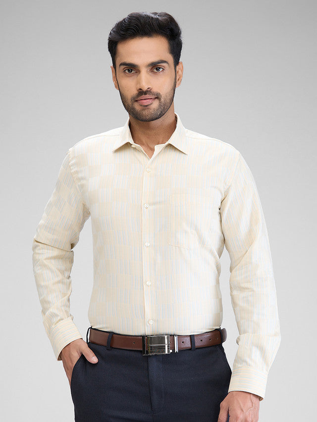 Park Avenue Beige Formal Shirt