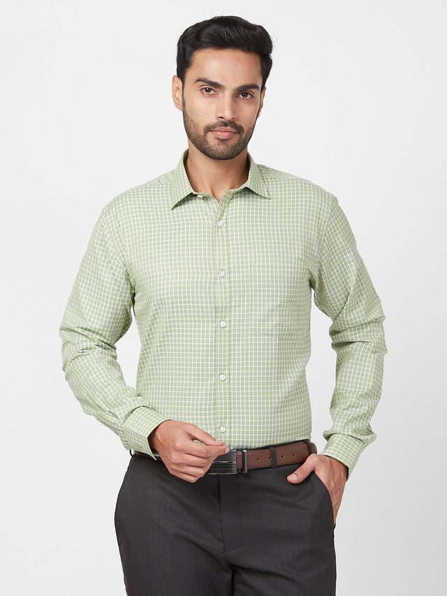 Park Avenue Green Formal Shirt