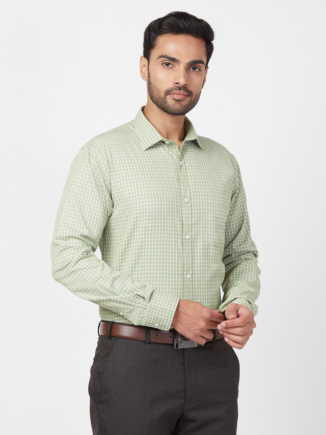 Park Avenue Green Formal Shirt