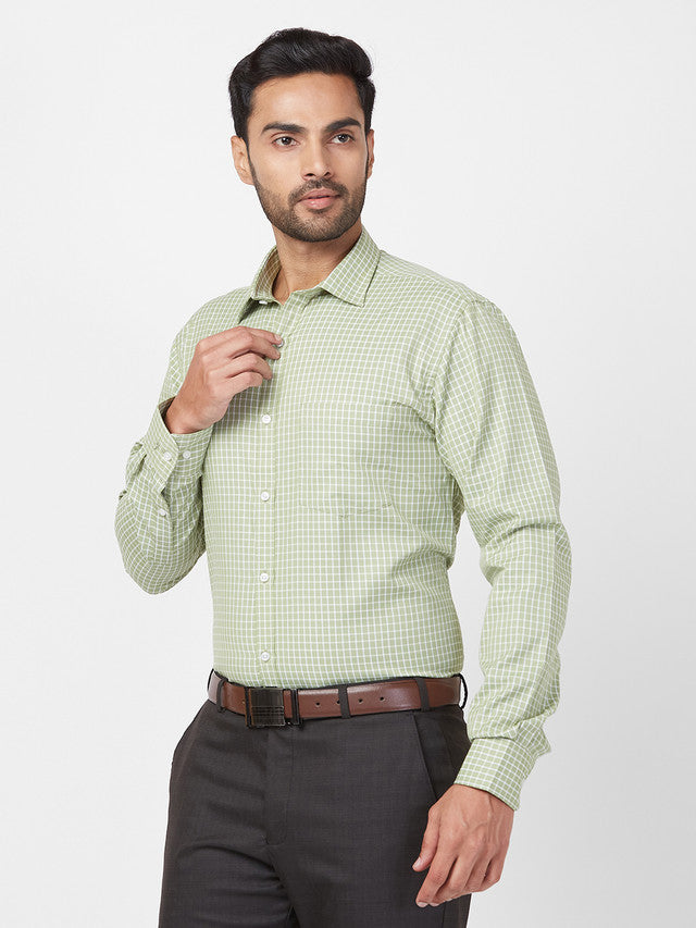 Park Avenue Green Formal Shirt