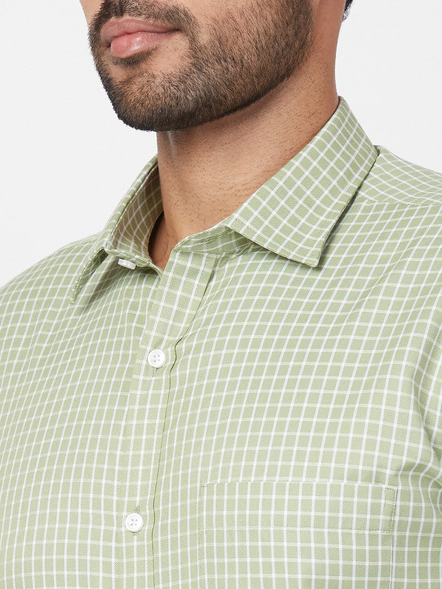 Park Avenue Green Formal Shirt