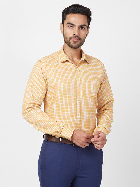 Park Avenue Yellow Formal Shirt