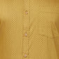 Park Avenue Men Yellow Structured Slim Fit Cotton Blend Formal Shirt