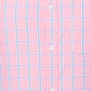 Park Avenue Men Pink Checkered Slim Fit Polyester Blend Formal Shirt