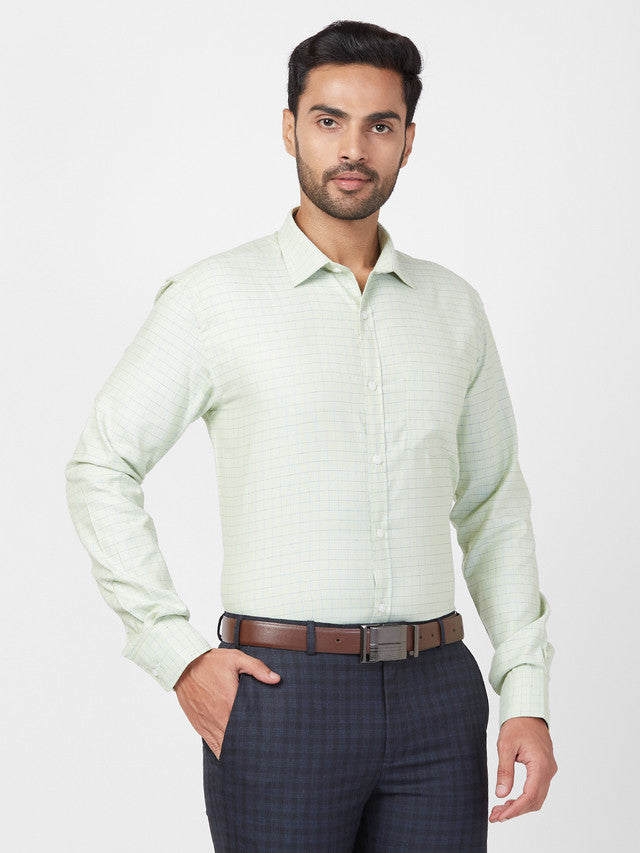 Park Avenue Green Formal Shirt