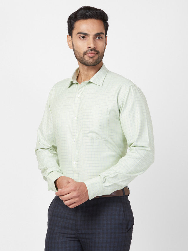 Park Avenue Green Formal Shirt