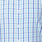 Park Avenue Blue Checks Slim Fit Cotton Blend Formal Shirt