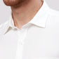 Park Avenue Men White Self Design Slim Fit Full Sleeve Semi Cut Away Collar Shirt