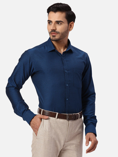 Park Avenue Blue Formal Shirts