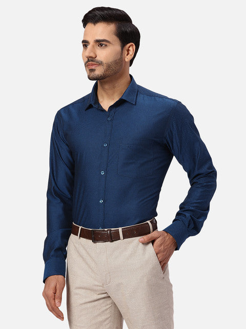 Park Avenue Blue Formal Shirts