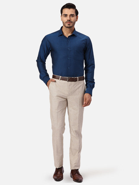 Park Avenue Blue Formal Shirts