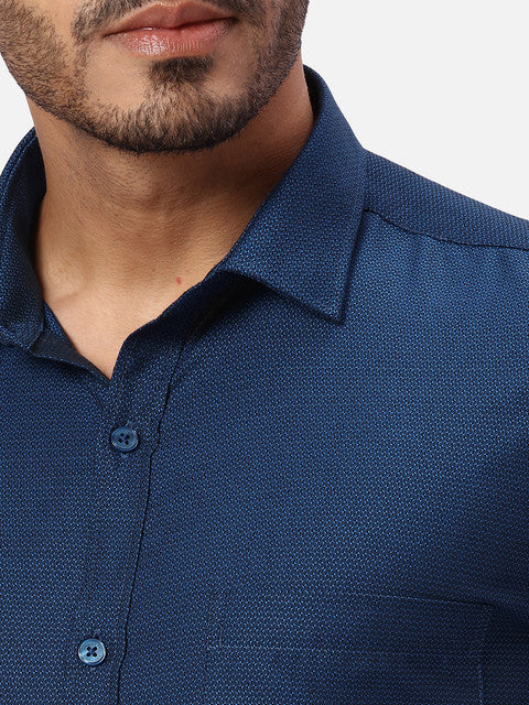 Park Avenue Blue Formal Shirts