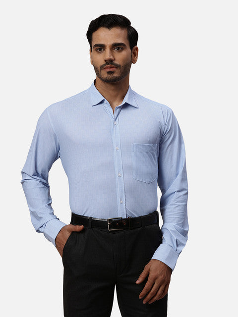 Park Avenue Blue Formal Shirts