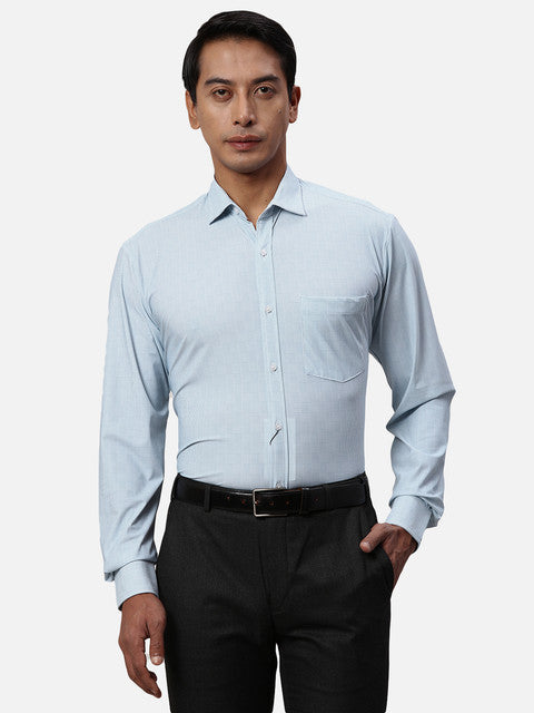 Park Avenue Blue Formal Shirts