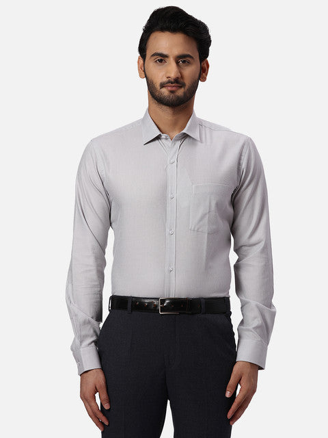 Park Avenue Grey Formal Shirts