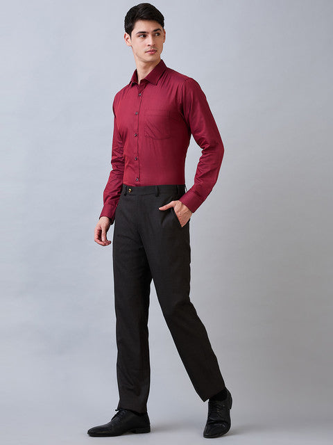 Park Avenue Maroon Formal Shirt 
