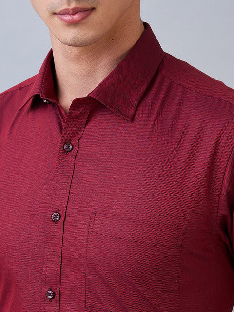 Park Avenue Maroon Formal Shirt 
