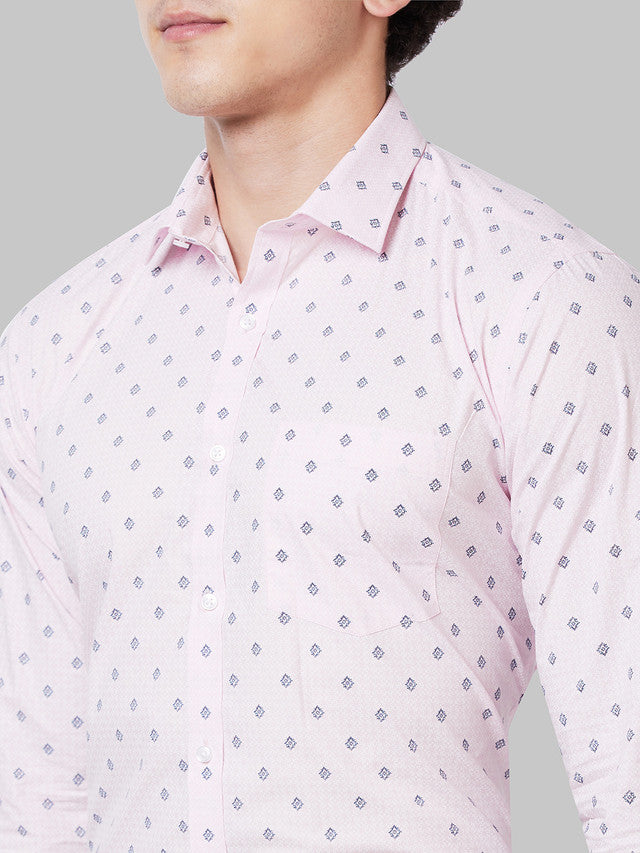 Park Avenue Men Pink Solid Slim Fit Cotton Formal Shirt