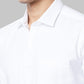 Park Avenue Men White Solid Slim Fit Cotton Blend Shirt