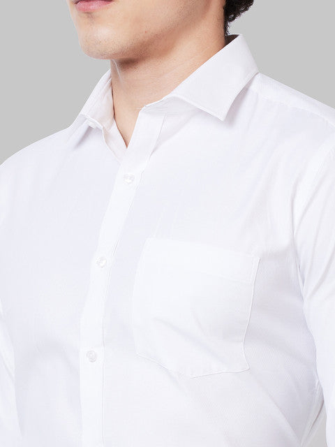Park Avenue Men White Slim Fit Solid Formal Shirt
