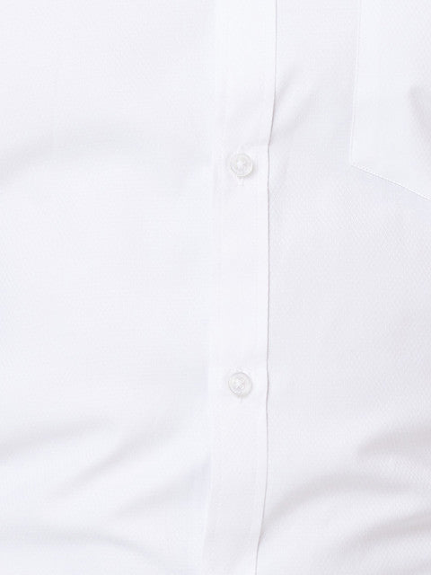 Park Avenue Men White Slim Fit Solid Formal Shirt