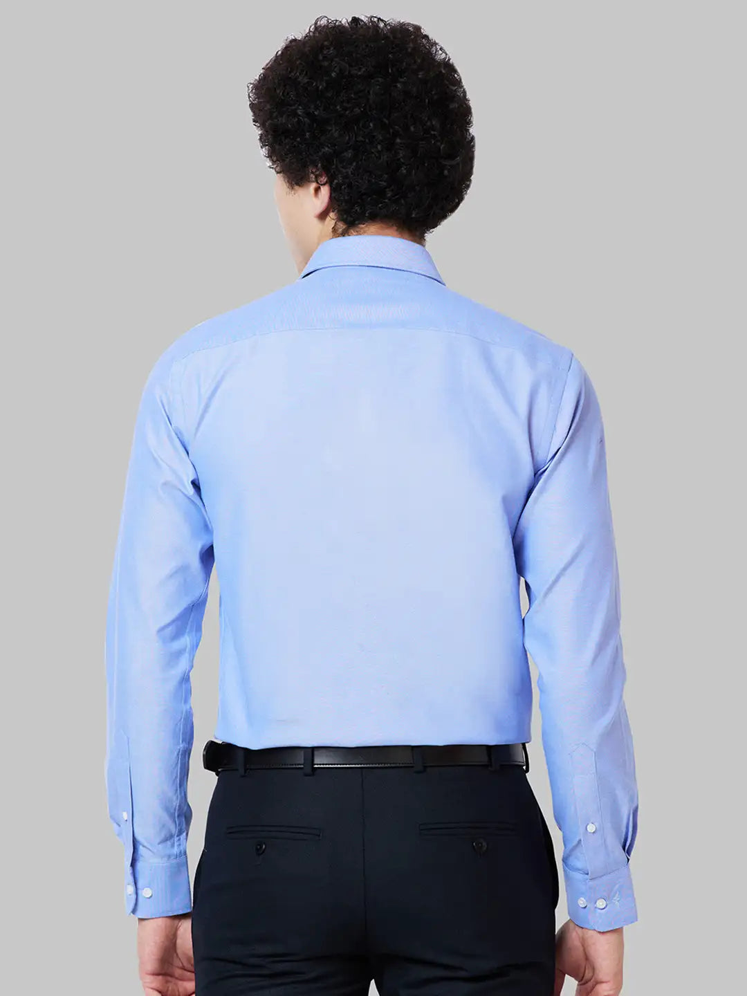 Men Grey Slim Fit Solid Cotton Blend Shirts