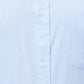 Park Avenue Men Blue Solid Slim Fit Full Sleeve Semi Cut Away Collar Shirt