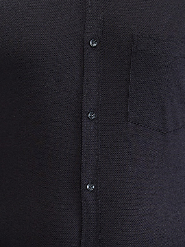 Park Avenue Black Structure Slim Fit Cotton Blend Formal Shirt