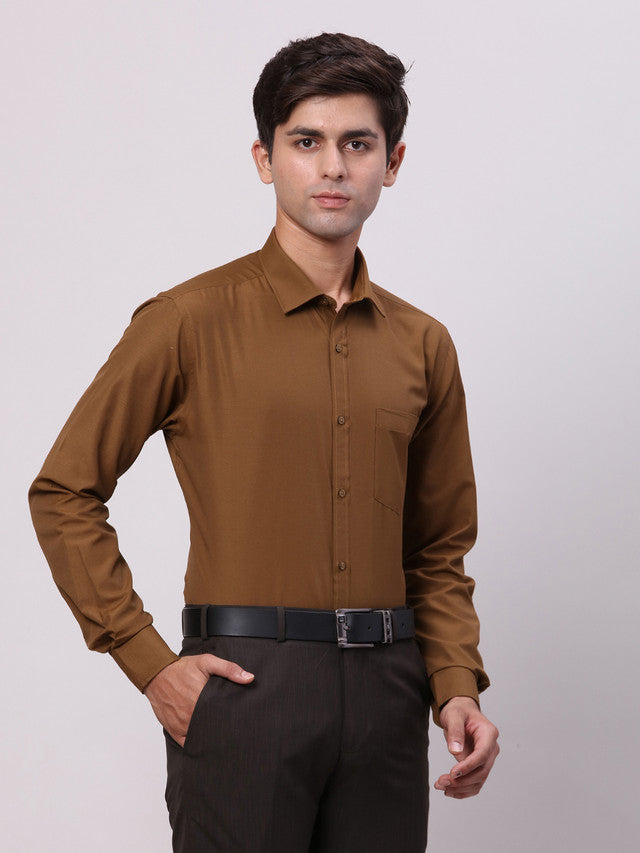 Park Avenue Brown Formal Shirt