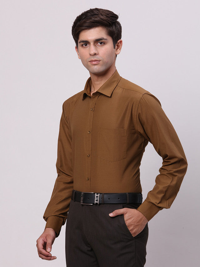 Park Avenue Brown Formal Shirt