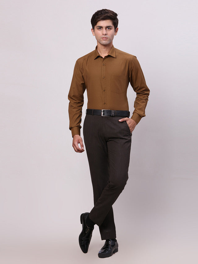 Park Avenue Brown Formal Shirt