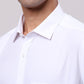 Park Avenue White Solid Slim Fit Full Sleeve Cotton Blend Shirt