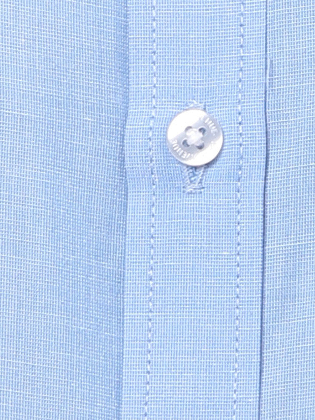 Park Avenue Blue Fil-A-Fil Slim Fit Cotton Blend Formal Shirt