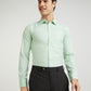 Park Avenue Green Fil-A-Fil Slim Fit Cotton Blend Formal Shirt