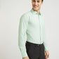 Park Avenue Green Fil-A-Fil Slim Fit Cotton Blend Formal Shirt