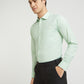 Park Avenue Green Fil-A-Fil Slim Fit Cotton Blend Formal Shirt