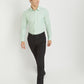 Park Avenue Green Fil-A-Fil Slim Fit Cotton Blend Formal Shirt