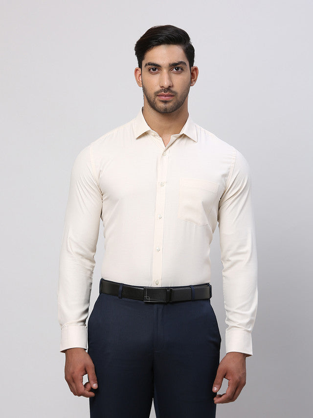 Park Avenue Beige Formal Shirt