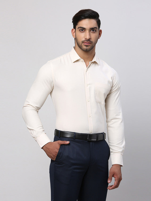 Park Avenue Beige Formal Shirt